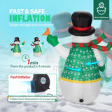 6Ft Christmas Inflatable Outdoor Decoration, Snowman In Vest, Navidad Blow Up Yard Decor With Built-In Led Light For Law