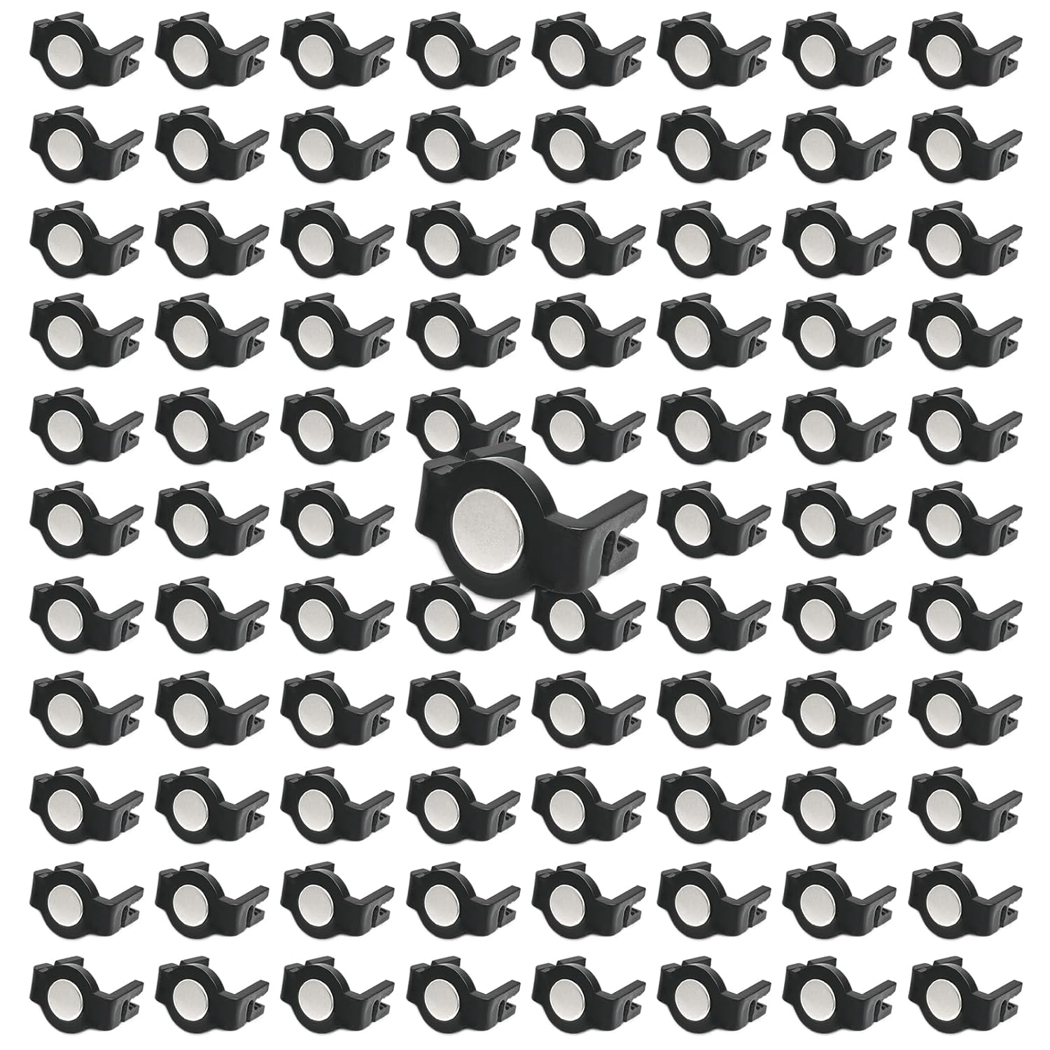 Strong Magnetic Christmas Light Clips -All-Weather Heavy-Duty Quick-Install Outdoor Light Clips For Roof, Gutter, Rv, Year-Round Decor (Black, 120)