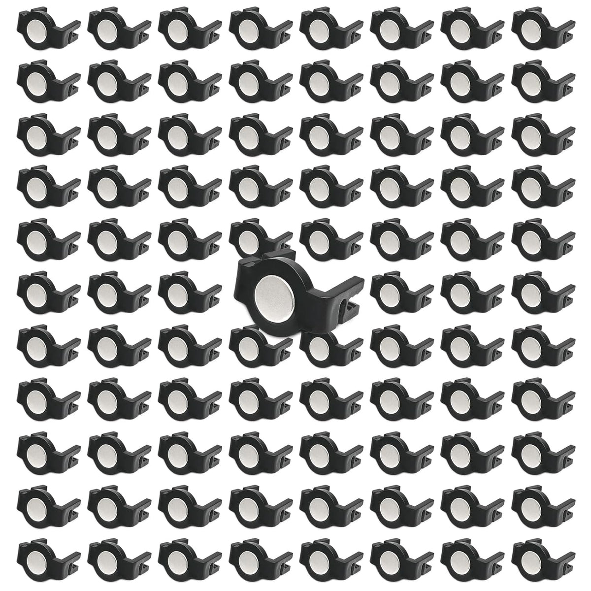 Strong Magnetic Christmas Light Clips -All-Weather Heavy-Duty Quick-Install Outdoor Light Clips For Roof, Gutter, Rv, Year-Round Decor (Black, 120)