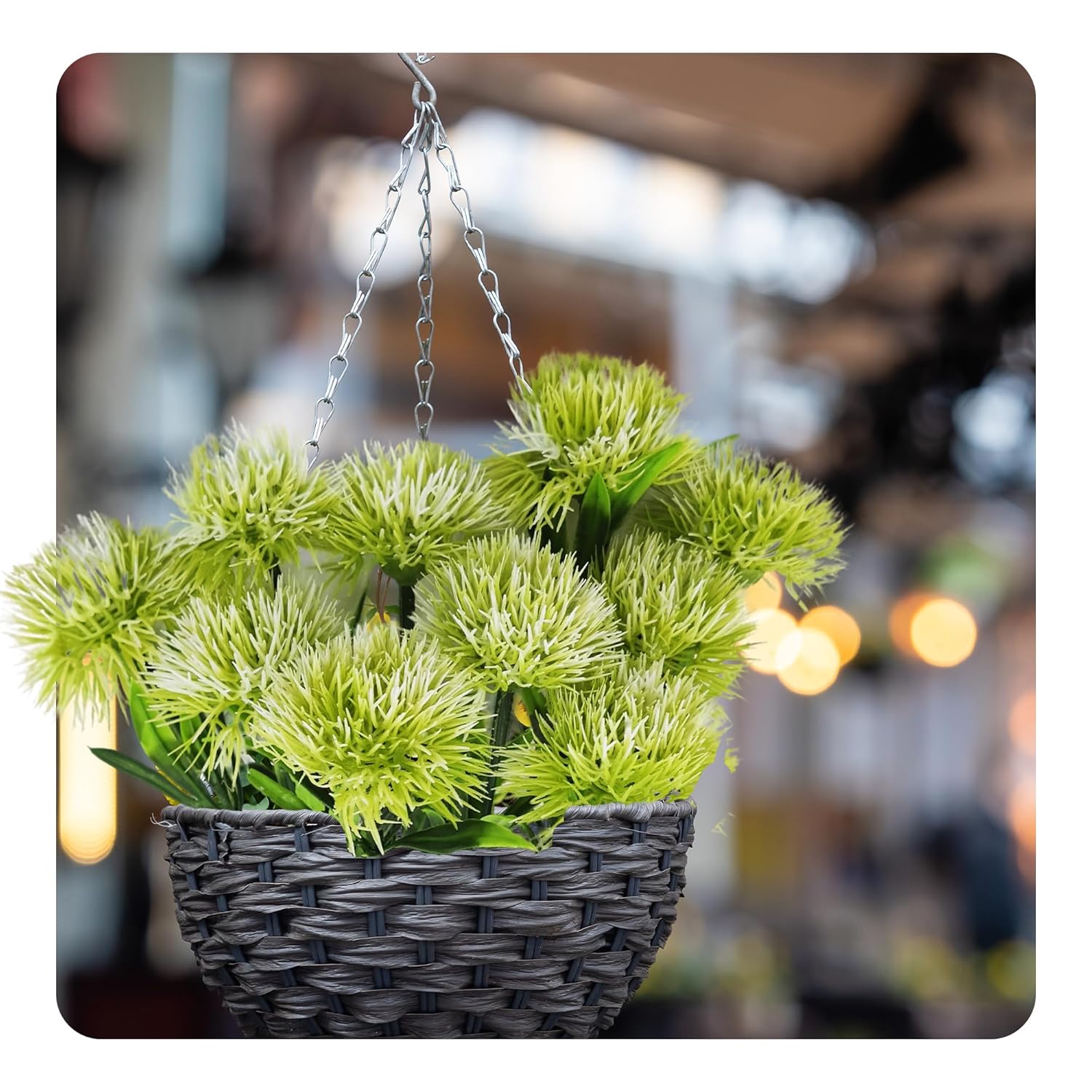 10Pcs 11 Inch Artificial Dandelion Flowers, Faux Plastic Bouquets Shrubs For Home, Wedding, Garden, Party, Indoor/Outdoor Decoration(White)