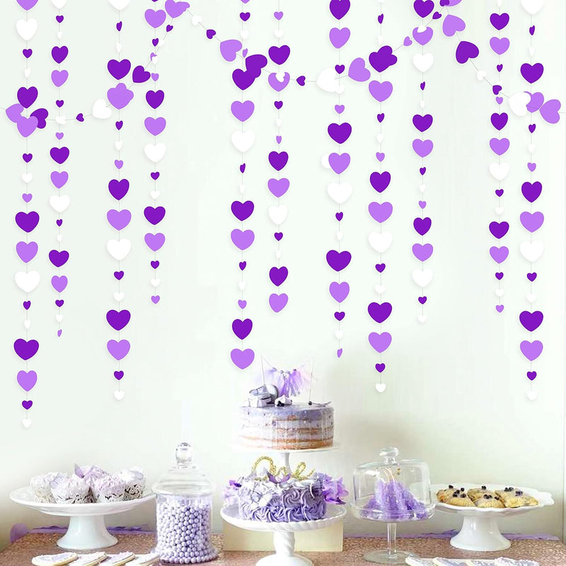 Valentines Day Party Decorations Lavender Love Heart Garland Purple An