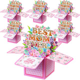 6 Pack Spring Thank You Card Sunflower Pop Up Card Mom Floral Greeting Cards 3D Paper Flowers Bouquet For Mother'S Day Home Women Parents Birthday Wedding Gifts(Flower)