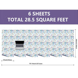 Reverible Baby Boy Wrapping Paper Roll For Boys Kids Infant - Baby Blue Gift Wrap Sheets With Bear Balloon Moon Star Patterns For Neutral Baby Shower Birthday - Total 28.5Sq.Ft