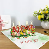 3D Popup Card For Mom - Handmade I Love You Card From Daughter - Floral Paper Art For Birthday, Mother’S Day, Christmas, Valentine’S - Unique Gift For Mom, Mama, Mother, Mommy
