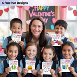 Jokes Valentines Day Cards Gifts For Kids School, 24 Pack Funny Valentine Classroom Exchange Cards For Boys Girls