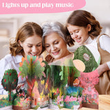 Musical Birthday Card For Mother, 3D Pop Up Greeting Card With Lights, Paper Large Greeting Cards, Birthday Gift For Mum, Grandmother