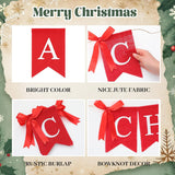 Merry Christmas Banner Xmas Burlap Bunting Garland Christmas Decorations For Fireplace Chimney Wall Tree Party Indoor Outdoor Party Office Classroom(Red)