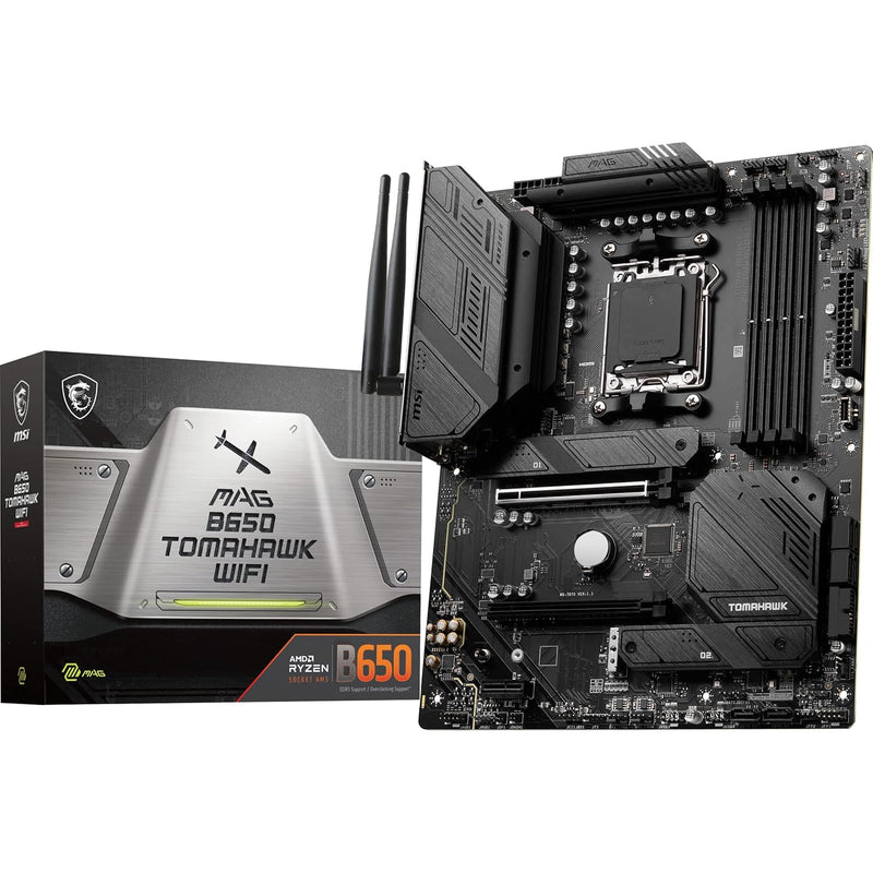 MSI MAG B650 Tomahawk WiFi Gaming Motherboard (AMD AM5, ATX, DDR5, PCIe 4.0, M