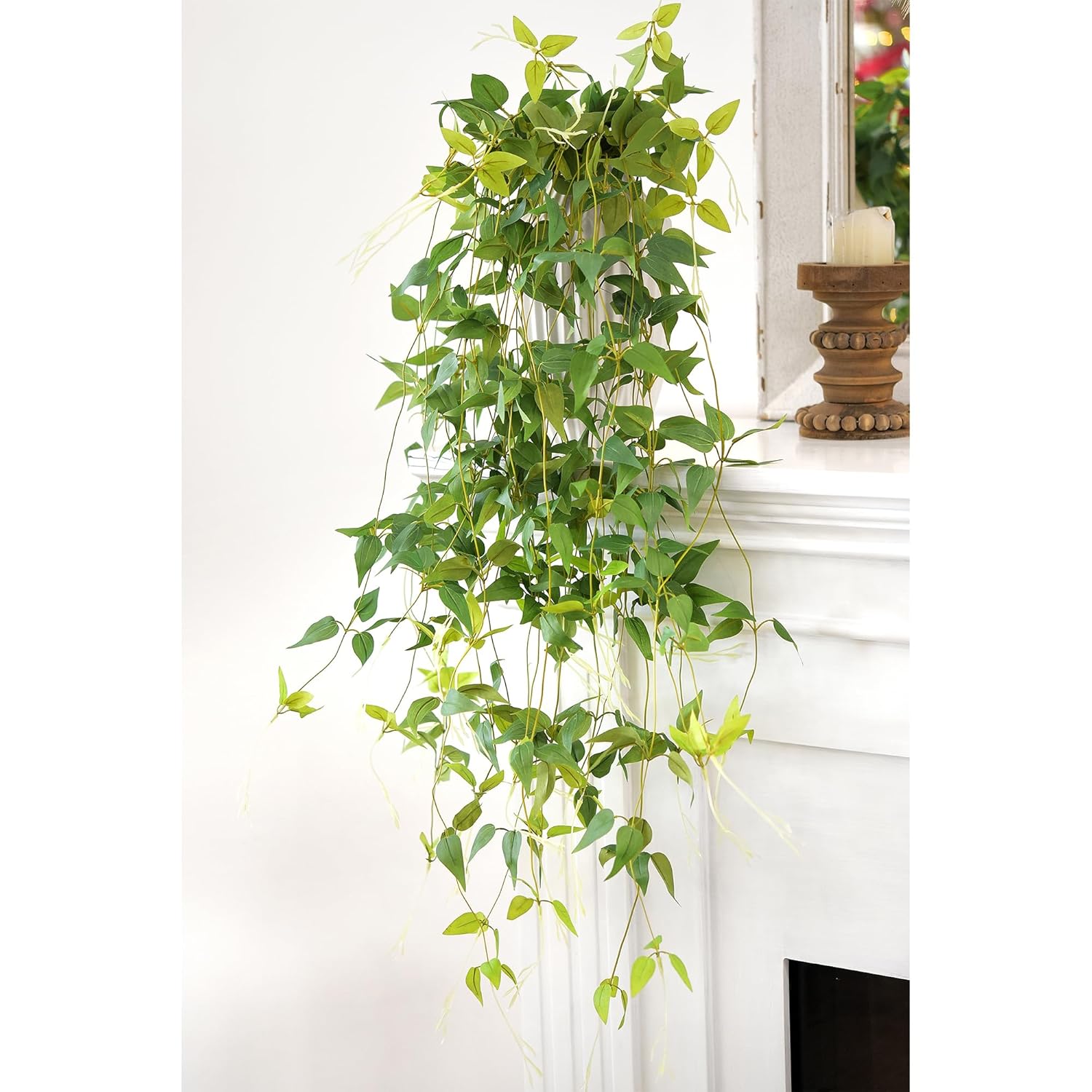 FiveSeasonStuff Versatile Decor Delight: Lush 28ft 10-Vine Set of Elegant Artificial Silk Clematis Leaves for Any Occasion or Event