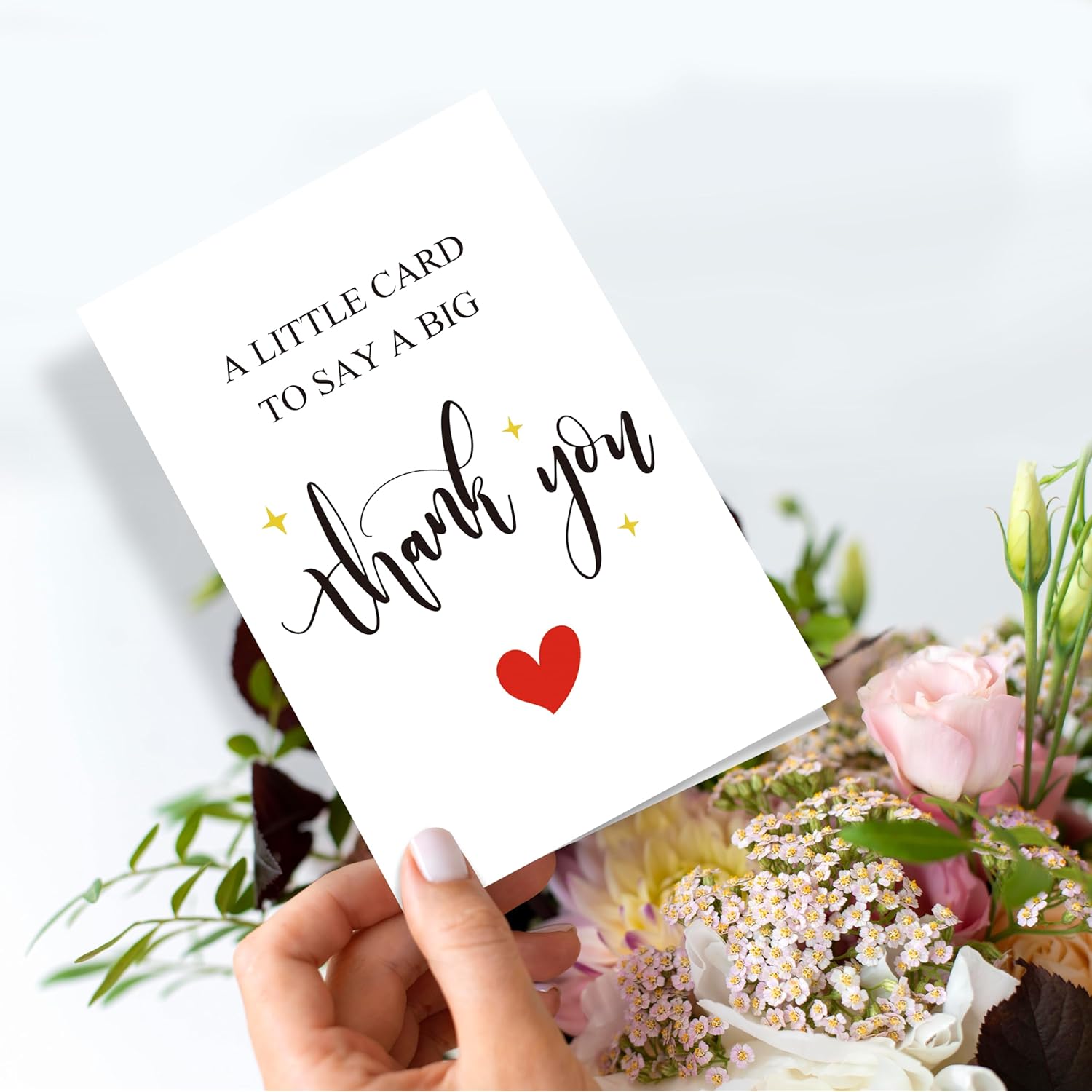 6 Pcs Thank You Cards With Envelope, 8 X 5.3 Inches, Appreciation Card For Men Women, Lovely Thank You Gifts Card For Friend, Coworker, Teacher