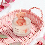 Bear Candles Gift For Women Men 2.76" Candle Jar For Mother Father Auntie Birthday Novelty Bear Candles Christmas House Warming Gift For Friends Sister Bestie