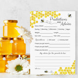 Bee Prediction And Advice Cards - Pack Of 25 - Bumblebee Baby Shower Games, Yellow Neutral Bumble Bee New Parents, Mom & Dad To Be, Mommy & Daddy Message, Honey Bee Coed Activity Keepsake G620-Pdav