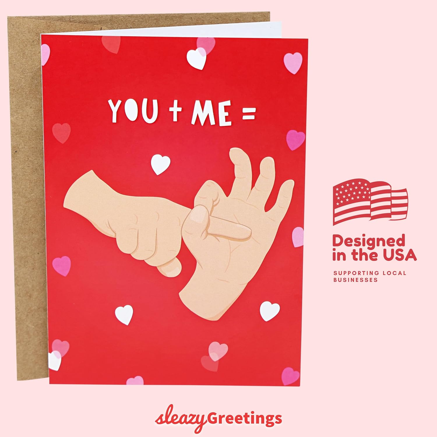 Funny Valentine'S Day Card For Him - Funny Anniversary Cards For Husband Wife - Naughty Dirty Inappropriate Birthday Card For Boyfriend - You + Me Equation Card