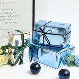 Silver Gift Wrapping Paper Waterproof Bouquet Wrap Mirror Film Korean Style Fresh Flowers Wrapping Paper Christmas, Holiday Diy Deco 22X360 Inches (Silver)