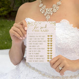 Pink And Gold Bridal Shower Games - 25 He Said Or She Said Cards - Guess Who Wedding Activity - Perfect For Engagements And Rehearsal Dinners - Modern Design, 4X6 Set