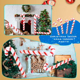8 Pcs Christmas Inflatable Candy Canes Decorations Large Blow Up Candy Canes Balloons For Courtyard Yard Lawn Christmas