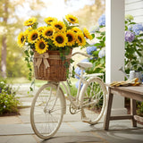 20 Pieces Artificial Sunflowers Arrangement With Realistic Artificial Fall Flowers Flexible Stems, Decorative Silk Girasoles For Table Centerpieces And Home Arrangements Wreath Diy Art Crafts Decor