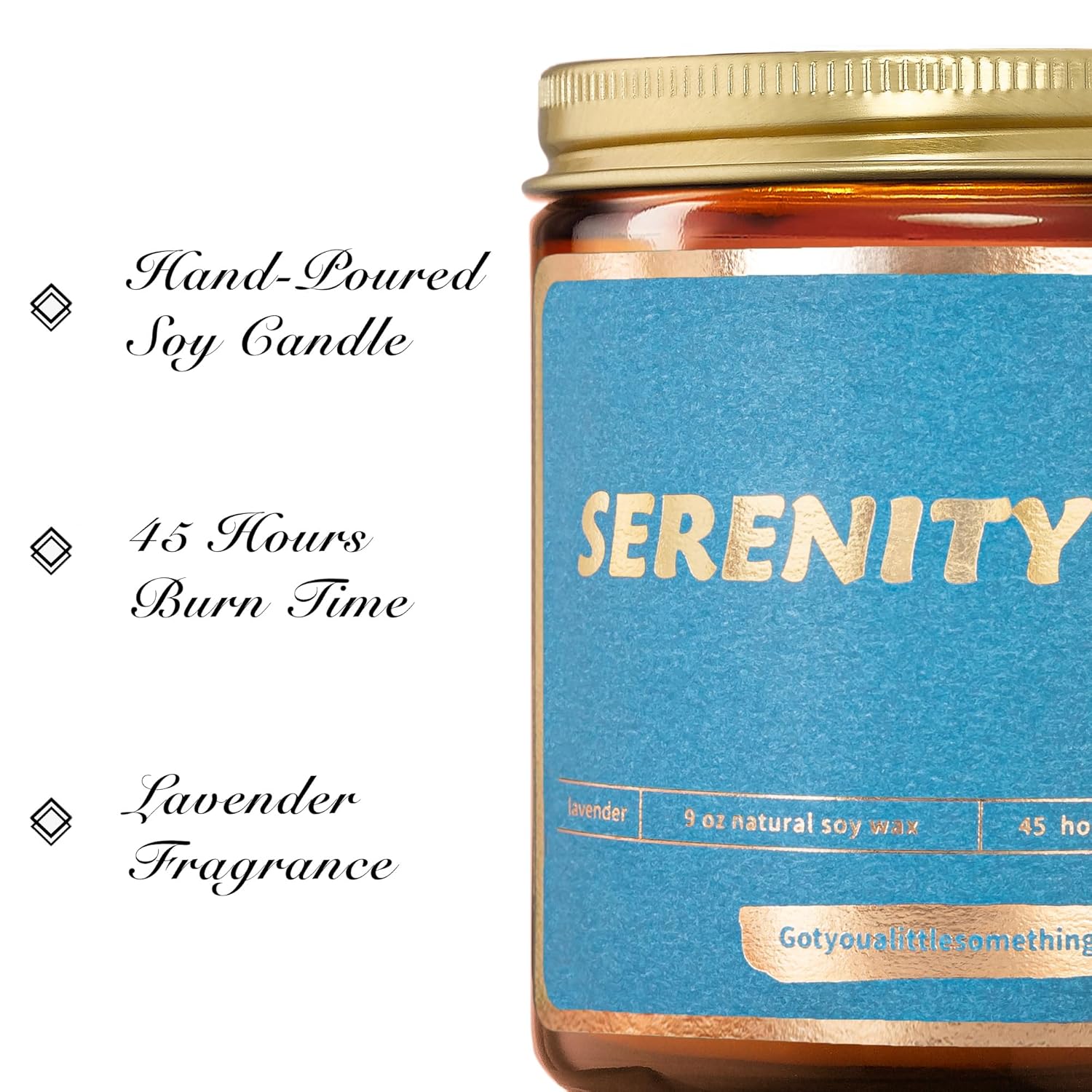 Serenity Now, Funny Lavender Vanilla Scented Candle, 100% Soy Wax | Seinfeld Merch Galentines Day Friendship Gifts For Women | Seinfeld Gifts Themed Merchandise | Birthday Present Idea For Friends