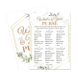 Bridal Shower Games, Greenery Wedding Shower Party Games Cards For Bride Groom Newlyweds, Engagement Bachelorette Party Decorations, Wedding Favors Supplies, 25 Game Cards Included - A03