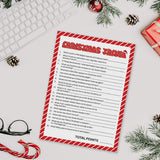 15 Christmas Trivia Question Game Cards Fun Fast Party Activity For Adults, Office, Group, Thanksgiving, Holiday Event