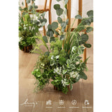 17.5" Tall Free-Standing Artificial Flowers Arrangements 4 Pcs Wedding Aisle Runner Chair Decorations White & Green Centerpieces For Ceremony Reception Rose Floral Party Outdoor