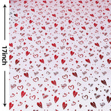 Foil Hearts Wrapping Paper Roll, Sliver Red Heart Mini Roll 17Inx32Ft-Luxury Gift Wrap For Valentine'S Day,Anniversary, Mom'S Mother Birthday, Wedding Party Bridal, Holiday, Christmas