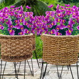 Artificial Plastic Flowers For Outdoors,20 Bundles Outside Fake Flowers Uv Resistant Flower Faux Plants For Outdoor Home Garden Yard Décor(Fuchsia)