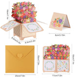 Flower Pop Up Card, Birthday Card For Mom, Wife, Friends, Handmade 3D Bouquet Greeting Cards For Graduation, Get Well, Thank You, Mother'S Day, All Occasion, With Blankcard And Envelope