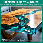 Deep Pour Epoxy Resin, 1.5 Gallon Epoxy Resin Kit For 2-4" Pour Depths, Crystal Clear & High Gloss, Bubble-Free Casting Resin For River Tables, Flower Preservation And Mold Crafts - 2:1 Mix