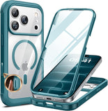 Magnetic Case for iPhone 18 Pro 6.3 Inch Full Body Protection Green Cover