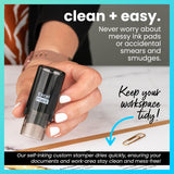 Self-Inking Christmas Rubber Stamp - Candy Canes - Red Ink