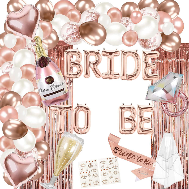 Bachelorette Party Decorations Rose Gold Bride To Be Balloons We Are E