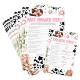 Name That Song Western Cowgirl Baby Shower Game Set - 30 Pcs Double-Sided With 1 Answer Card - Gender Neutral Party Activities Favor & Supplies - Baby Shower Game For Girl - B08
