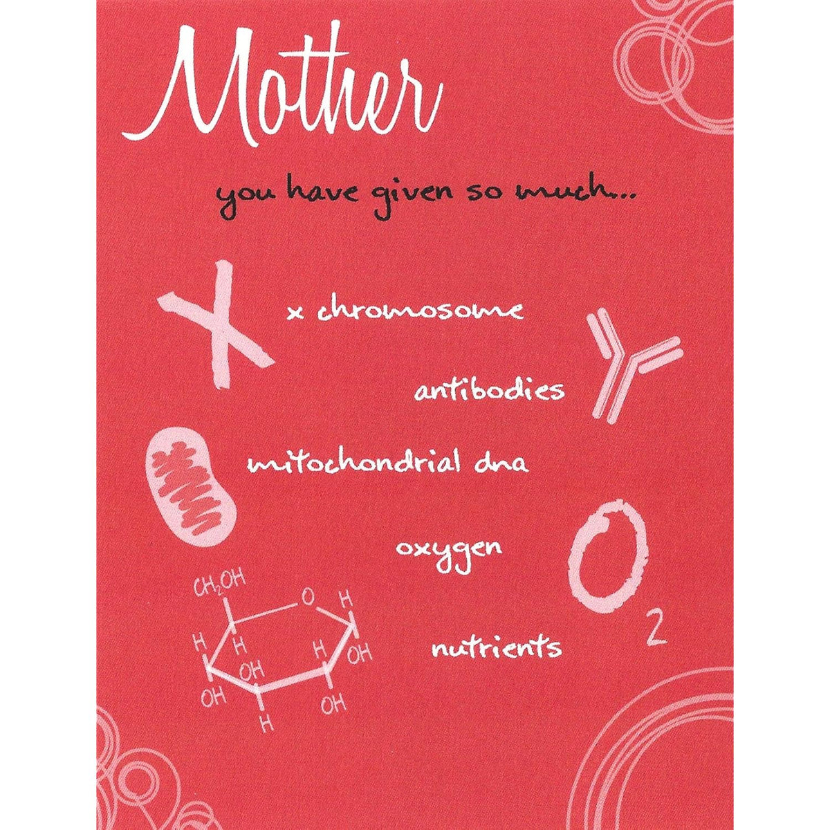 Funny Mother'S Day Science Card (4.25" X 5.5") By