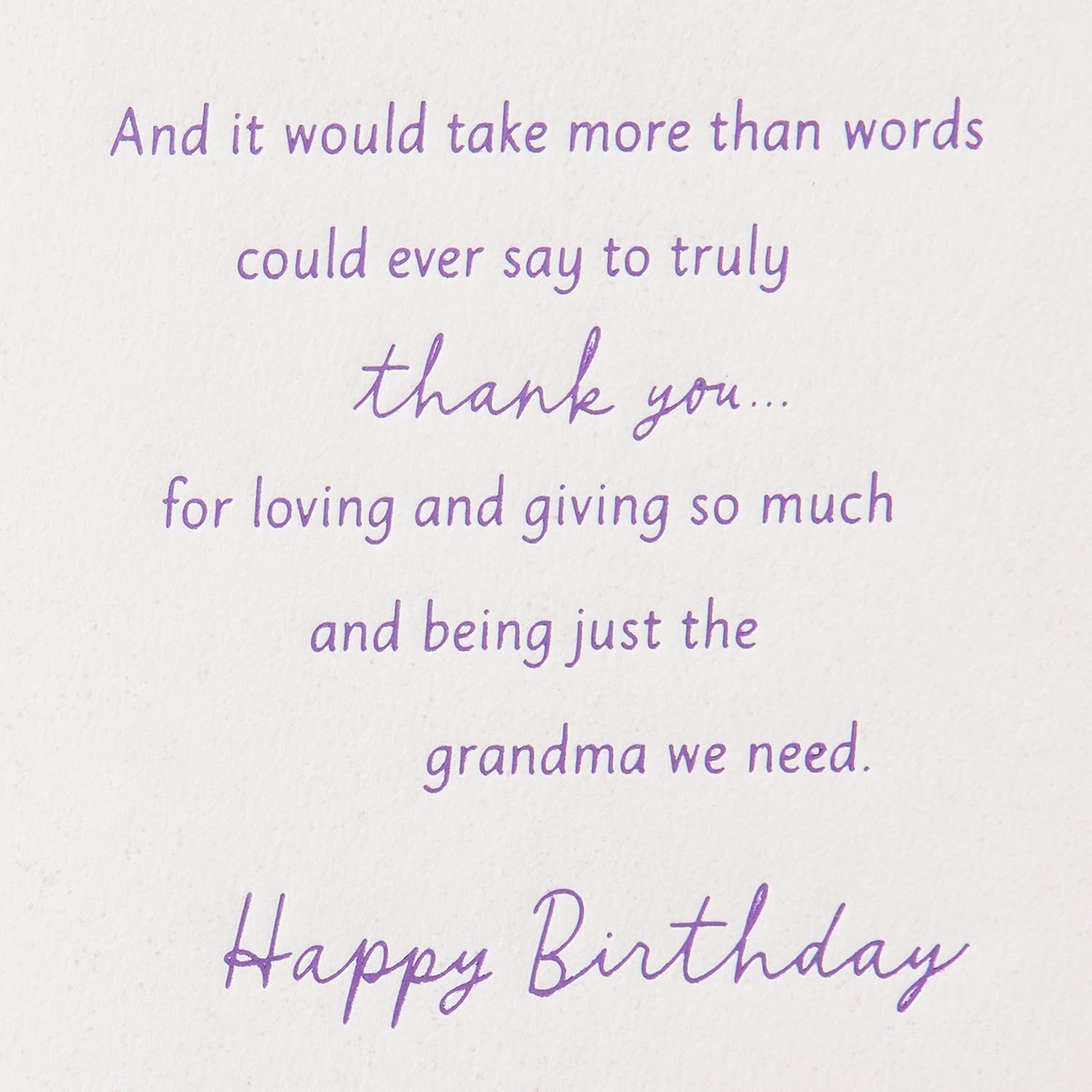 Hallmark Birthday Card for Grandma (A Lot of Heart)