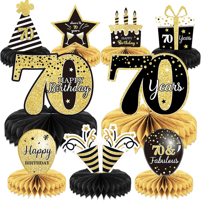 9 Pieces 70Th Birthday Decoration 70Th Birthday Centerpieces For Table