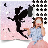 Fairy Birthday Party Games, Pin The Star On The Fairy Game, Fairy Party Decorations Party Favors Supplies Birthday Party Funny Games