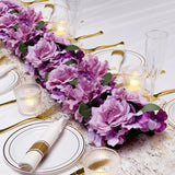 Wedding Arch Decorations, 18 Inch Pack Of 4 Artificial Flower Table Centerpieces Floral Arrangement For Wall Backdrop Party Bridal Shower Event Decor - Dusty Purple