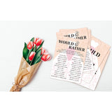 Bridal Shower Game Cards, Would She Rather Game, Brid With Holding Flowers Pink Engagement Party Cards For Wedding, Set Of 30 Cards(Dress003)