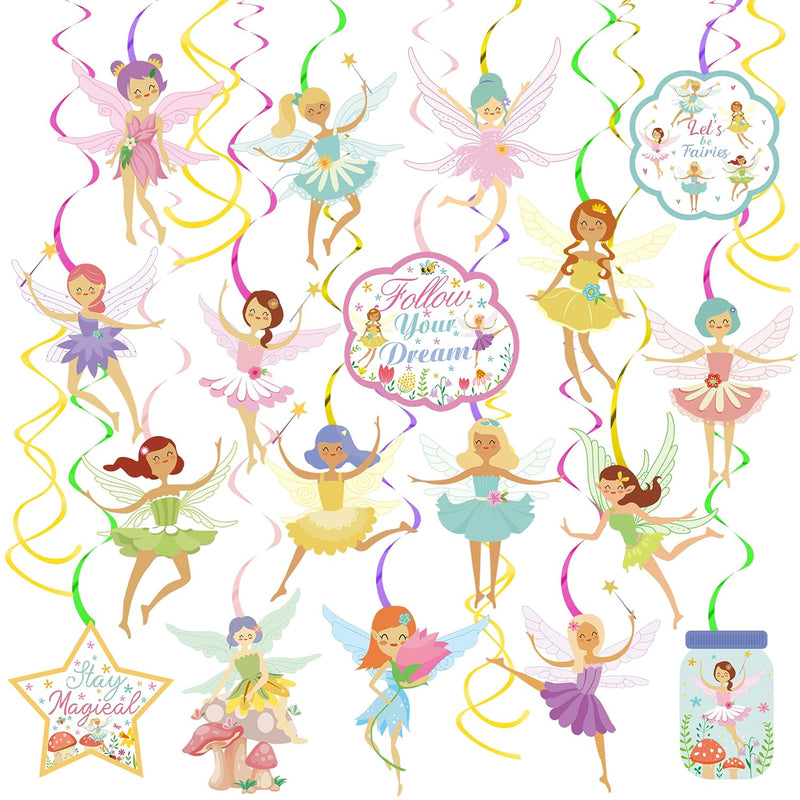 20Pcs Fairy Hanging Swirls Fairy Hanging Decoration For Birthday Party