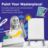 Canvases For Painting - Pack Of 24, 8 X 10 Inch Blank White Canvas Boards - 100% Cotton Art Panels For Oil, Acrylic & Watercolor Paint