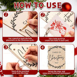 Christmas Greeting Card Holder, Wooden Keepsake Album, Holiday Card Organizer, Festive Photo Keeper & Memory Collection For Christmas, Birthday Cards (Elegant Wreath)
