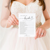 Bridal Shower Games Who Knows The Bride Best, Fun Activities For Weddings, Bridal Showers And Bachelorette Parties (White)