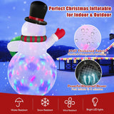 14Ft Giant Christmas Inflatables Snowman Holding Garland Built-In Rotating Led Lights, Xmas Blow Up Inflatable Snowman O