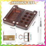 Tobios Watercolor Kit?Mini Travel Watercolor Paint Set,Pocket Artist Watercolor Set With Paint,Brush,Nano Palette,Walnut Wood,Wooden Paint Box For Painters Artists Students