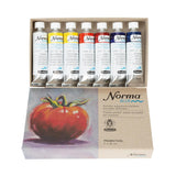 - Norma Blue, 71 751097, Daily Painting Set, Cardboard Set, 7 X 35 Ml, Highly Pigmented, Lightfast, Finest Water-Based Artist Oil Paints, Vegan, Low Odor