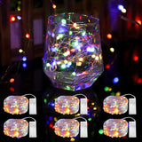6 Pcs Fairy Lights Battery Operated, Christmas Tree Decor Twinkle Lights, 10 Feet 30 Leds String Lights, Flashing And Co