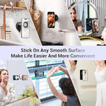 Magnetic Shower Mirror Phone Holder, Reusable Rotating Mount for All Phones