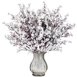 6 Pcs Babys Breath Artificial Flowers Gypsophila Bouquets Bulk Real Touch Fake Silk Flowers For Home Wedding Diy Floral Arrangement Kitchen Table Centerpiece Festival Decoration (White)