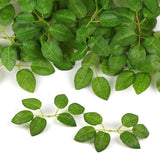 60Pcs Artificial Rose Leaves, Fake Rose Flower Leaves Faux Silk Green Leaves For Wedding Bouquets Birthday Party Centerpieces
